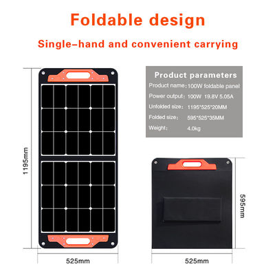 Công nghệ sáng tạo 100W tấm pin mặt trời di động cho cuộc phiêu lưu ngoài trời