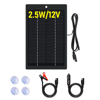 Bộ sạc pin năng lượng mặt trời 5W Bộ sạc pin mặt trời đơn tinh thể di động cho xe hơi