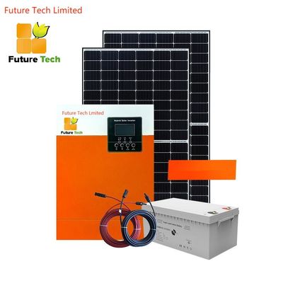 Nhà Off Grid Polycrystalline tấm pin mặt trời với Inverters 5.5KW với màu cam