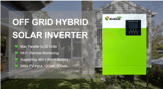 Nhà sử dụng 5.5KW Off Grid hệ thống mặt trời 220/230V Mặt trời Inverter với màu xanh lá cây
