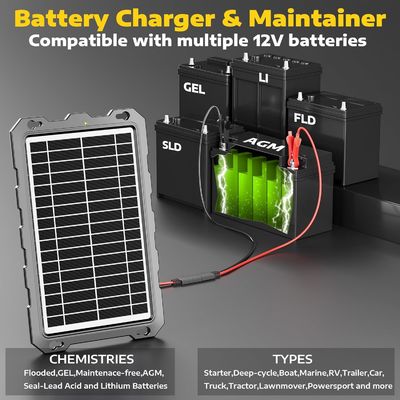 10W 12V pin năng lượng mặt trời sạc sạc pin năng lượng bảo trì hải quân
