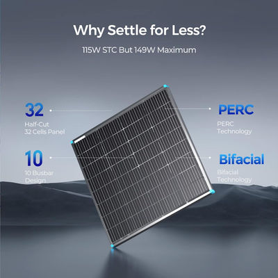 115 Watt 12 Volt Rigid Solar Panel Monocrystalline Solar Module Điện pin