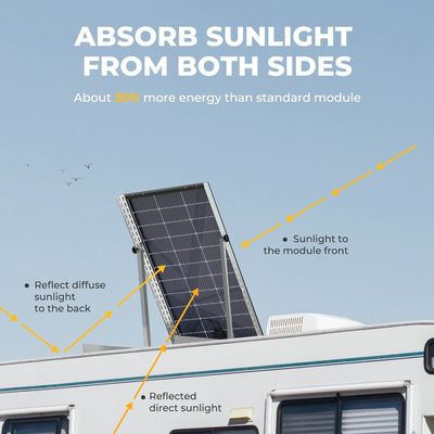 100 Watt Rigid Solar Panel Cell Mô-nô tinh thể 12 Volt 9BB