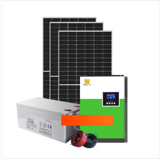 5.5KW / 11KW Hệ thống năng lượng mặt trời hoàn toàn ngoài lưới Hệ thống pin độc lập với màu trắng