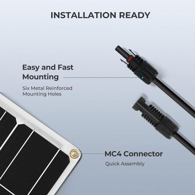 RV biển mỏng 100w Flexible Solar Panel Cell IP68 chống nước ODM