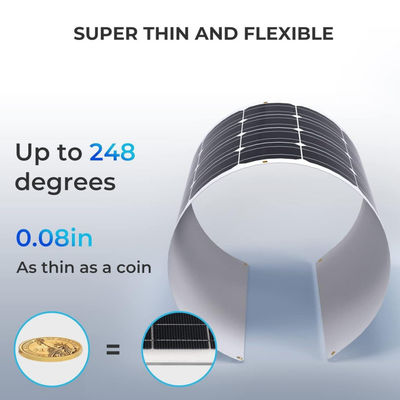 RV biển mỏng 100w Flexible Solar Panel Cell IP68 chống nước ODM