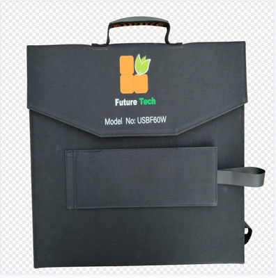 FT60 tấm pin mặt trời gấp 60w sạc chăn chống nước IP65 với màu đen