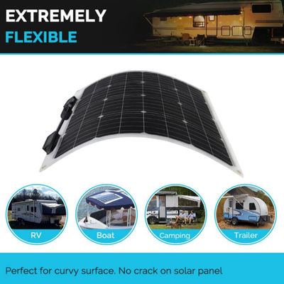 Semi linh hoạt Monocrystalline linh hoạt tấm pin mặt trời 12 Volt cho Marine RV nhà xe 4wd