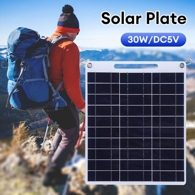 Đĩa năng lượng mặt trời di động Polycrystalline Silicon gấp đi bộ Mô-đun năng lượng mặt trời 30W