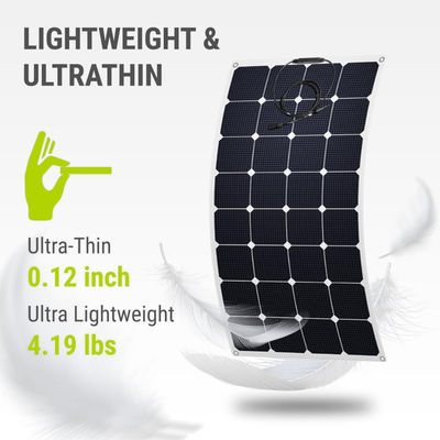 Các mô-đun tấm pin mặt trời bán linh hoạt đơn tinh 100W 12 Volt OEM