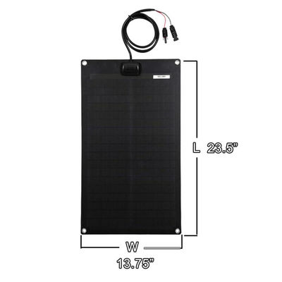 Màn hình mặt trời linh hoạt nhẹ ETFE Đen PERC Đơn tinh thể cho RV