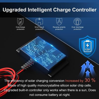 Điện Trickle 12V pin mặt trời bộ sạc bảng điều khiển chống nước 10W