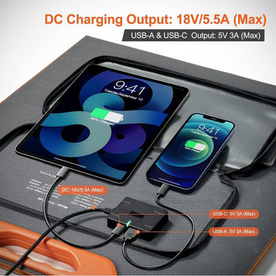 Bộ sưu tập hệ thống năng lượng mặt trời RV 100W có thể gập lại để cắm trại