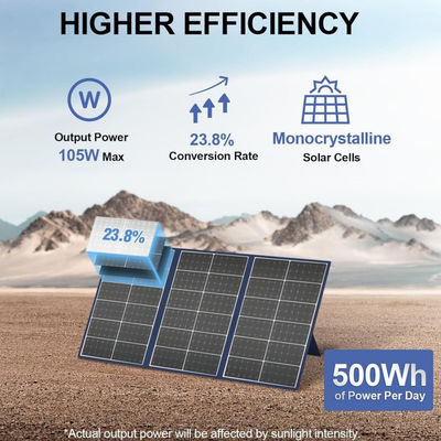Chăn mặt trời gấp linh hoạt cho nhà máy điện 105W 20V