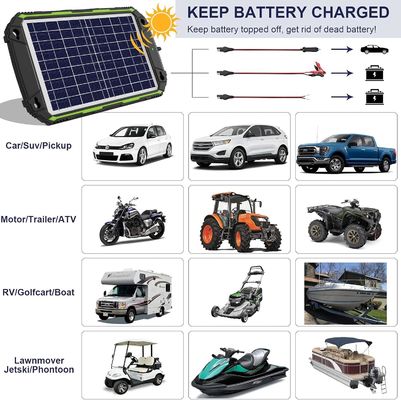 Bộ sạc pin mặt trời chống nước 10W 12V Bảo trì cho xe thuyền RV biển