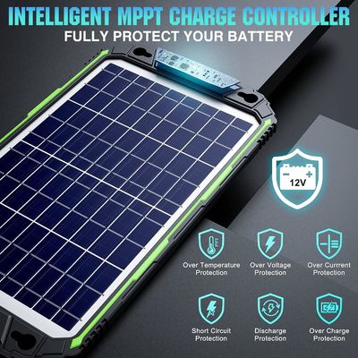 Bộ sạc pin mặt trời chống nước 10W 12V Bảo trì cho xe thuyền RV biển