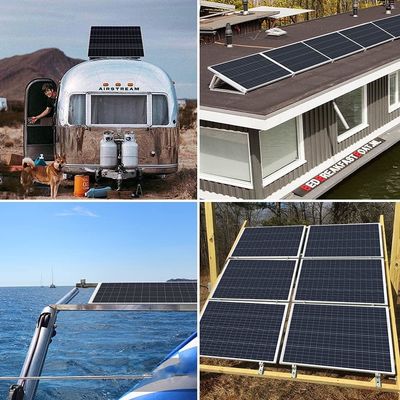 100W 12V 9BB Photovoltaic ban công tấm pin mặt trời cho RV nhà xe thuyền biển