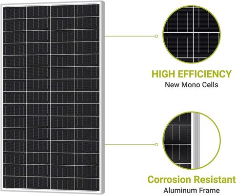 160W Off Grid Monocrystalline Photovoltaic Cell Module Mono Poly Solar Panel 12V