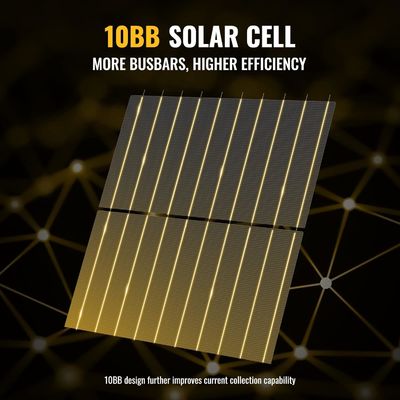 400W 10BB Đèn phẳng cứng pin mặt trời đơn mô-đun mặt trời OEM