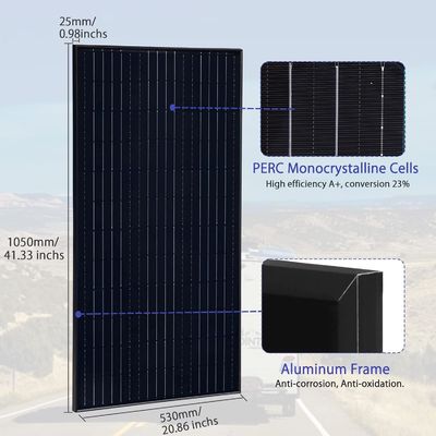 Máy pin mặt trời đơn tinh thể nhẹ 200 Watt