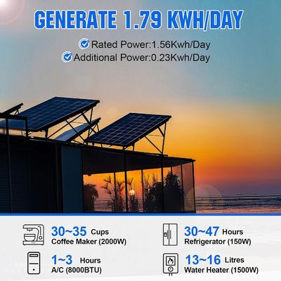 Bộ bảng điều khiển năng lượng mặt trời đơn tinh thể MPPT Off Grid 400 Watt 12V