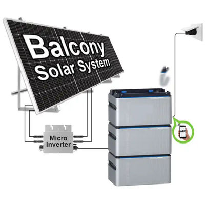 400W ban công tấm pin mặt trời quang điện trên hệ thống lưới cho nhà ở