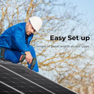 Photovoltaic Monocrystalline Balcony Panel Solar 100 Watt 12V OEM
