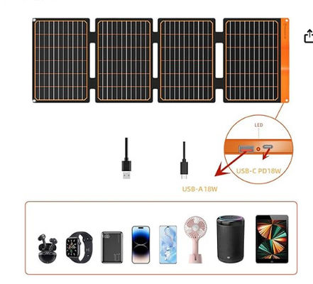 FT40 Bộ sạc năng lượng mặt trời di động USB nhỏ Mô-nô tinh thể IP67 chống nước