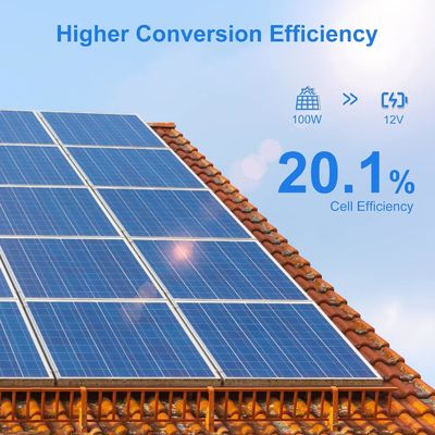 Polycrystalline ban công tấm pin mặt trời Off Grid 100 Watt 12 Volt