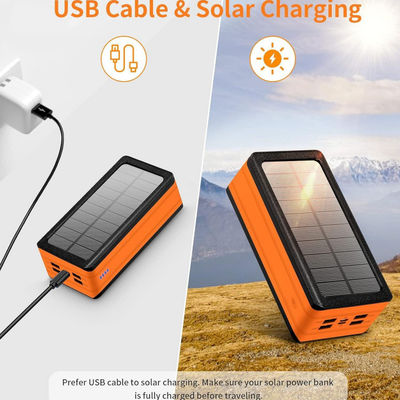 Bộ sạc điện thoại không dây pin mặt trời cầm tay 50000mAh