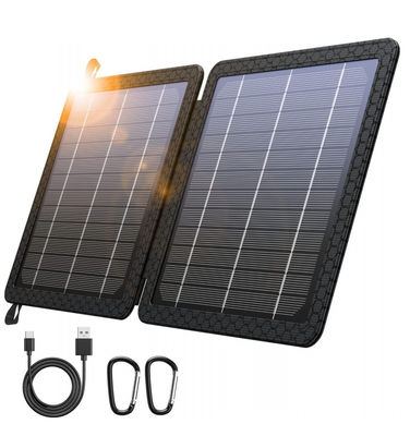 Ngân hàng sạc năng lượng mặt trời di động 10W cho cắm trại 5V 2A chống nước IPX4