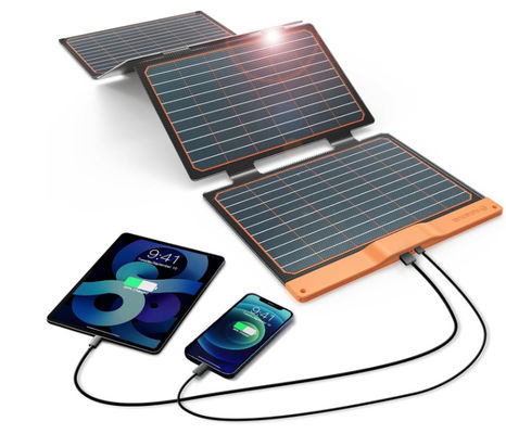 Bộ sạc năng lượng mặt trời di động có thể gập lại USB Mô-nô-crystalline Photovoltaic Module 18W