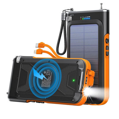 Thang điện sạc năng lượng mặt trời di động không dây với đài FM 20000mAh