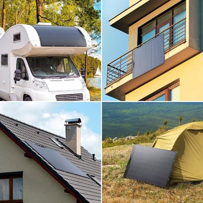 120W 21,7V Phân tích pin mặt trời linh hoạt Dùng cho xe ô tô Caravan Camper thuyền mái nhà