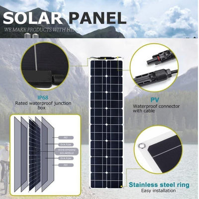 300W Monocrystalline Usb Solar Panel Kit cho nhà máy 50A 12-24V