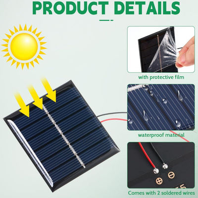 Hệ thống pin pin mặt trời đa tinh thể di động linh hoạt 120MA cho đèn pin