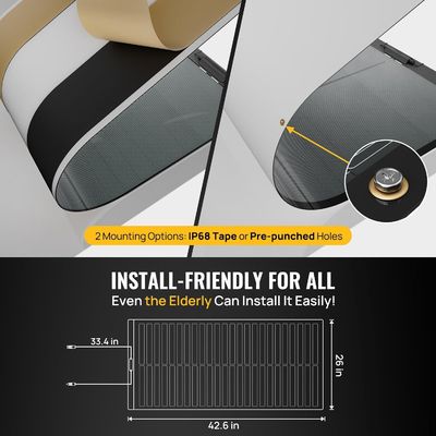 100W Amorphous Solar Monocrystalline Panel CIGS Thin Film Lightweight