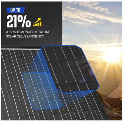 160W Phân phủ mặt trời gấp BIPV tấm pin mặt trời đơn tinh thể Đèn