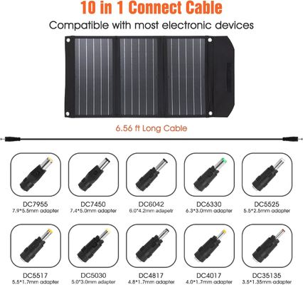 Bộ sạc tấm pin mặt trời di động gấp 30W cho cắm trại ngoài trời