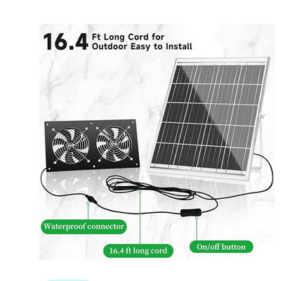 FTB20 Outdoor Solar Panel Kit Quạt xả chạy cho gà IP65 chống nước