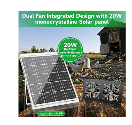 FTB20 Outdoor Solar Panel Kit Quạt xả chạy cho gà IP65 chống nước