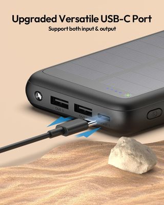 Bộ sạc năng lượng mặt trời di động USB C 27000mAh cho điện thoại di động máy tính bảng ODM
