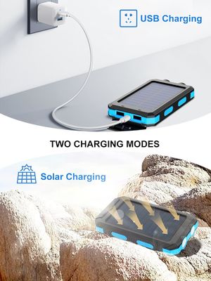 38800mAh Năng lượng mặt trời USB Power Bank Kiểm soát nước cho cắm trại ngoài trời