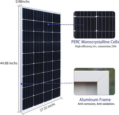 12V 24V Mono PV Rigid Solar Panel Module 300W 150W Lượng