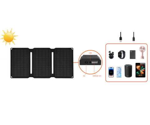 Bộ sạc tấm pin mặt trời di động 20W tấm pin khẩn cấp ETFE nhỏ có thể gập
